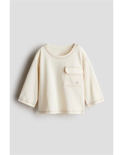 Рубашка из джерси с нагрудным карманом, бежевый H&m