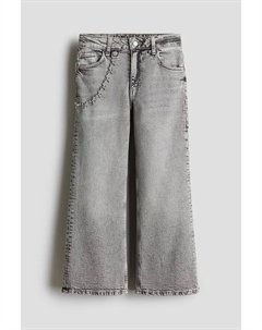 Джинсы мешковатого кроя с коротким кроем, серый H&m