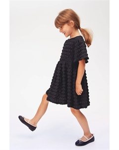 Платье из джерси со структурой, черный H&m