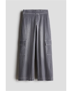 Широкие брюки-карго, серый H&m