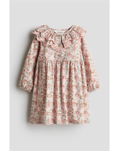 Платье из поплина с воротником, розовый H&m