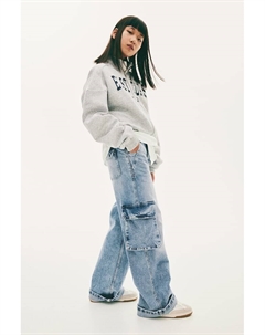 Джинсовые брюки-карго, синий H&m