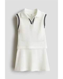 Костюм-Двойка из трикотажа в рубчик, белый H&m