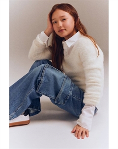 Джинсовые брюки-карго, синий H&m