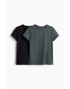 Комплект из 2 спортивных рубашек из материала Drymove, черный H&m