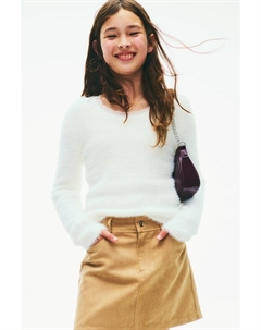 Пушистый свитер, белый H&m