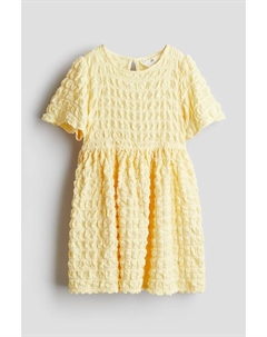 Платье из джерси со структурой, желтый H&m