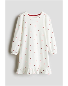 Ночная рубашка с воланной отделкой, белый H&m