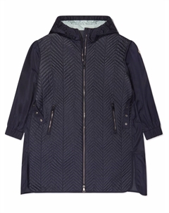 Стеганое пальто с капюшоном, синий Moncler enfant