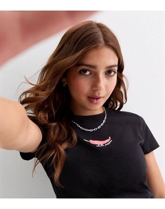 Детская футболка Black Chilli для девочек, черный New look