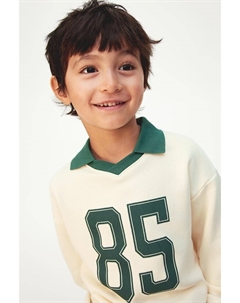 Толстовка с мотивным принтом и воротником, белый H&m