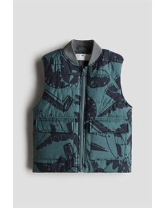 Пуховик жилет, зеленый H&m