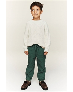 Спортивные брюки из хлопковой парусины, зеленый H&m