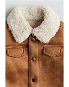 Куртка с флисовым воротником Тедди, коричневый H&m