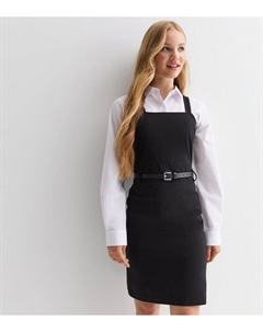 Черное школьное платье-сарафан для девочек, черный New look