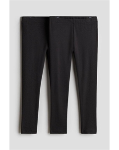 2 пары леггинсов в рубчик, серый H&m