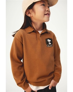 Рубашка-Поло тонкой вязки, коричневый H&m