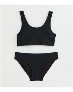 Черный текстурированный комплект бикини для девочек, черный New look