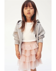 Юбка с воланами из органзы, розовый H&m