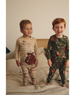 Пижамы Snuggle, 2 шт в упаковке, хаки Next