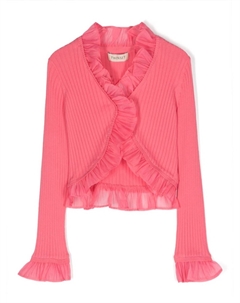 Кардиган с оборками Kids, розовый Twinset