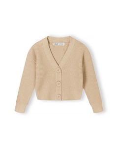 Кардиган Knit Cardigan, темно-бежевый Minoti