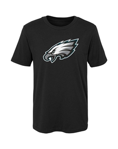 Молодежная черная футболка с основным логотипом Philadelphia Eagles, цвет Eag Black Outerstuff