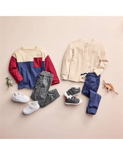 Термофутболка с длинными рукавами для маленьких мальчиков, цвет Silver Ash Jumping beans