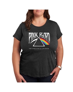 Футболка Missy Plus Size Pink Floyd DSOTM с рисунком, серый Licensed character