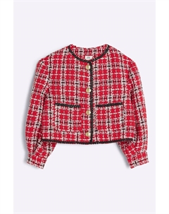 Пиджак для девочек из 100% хлопка в клетку, красный River island