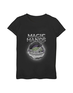 Хромированная футболка для девочек 3–16 лет «Звездные войны» «Волшебные руки» The Child, известная как Baby Yoda Licensed character