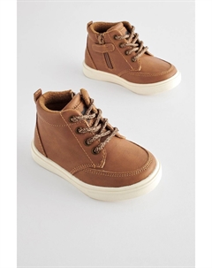 Ботинки детские из экокожи, коричневый Next