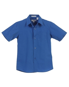 Детская однотонная классическая рубашка с короткими рукавами, цвет Royal Blue Gioberti