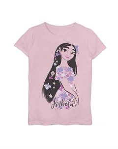 's Encanto Girls 7-16 Isabela Платье с цветочным рисунком Футболка с портретом и рисунком Disney