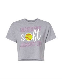 Укороченная футболка с рисунком для юниоров Nothing Soft About It, серый Licensed character