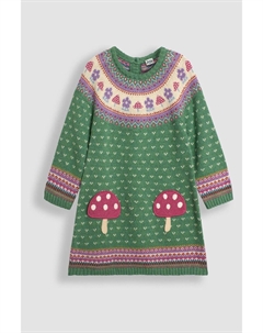 Платье с узором «фэр айл», зеленый Jojo maman bébé