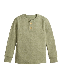 Термофутболка с длинными рукавами для маленьких мальчиков, цвет Farley Olive Jumping beans