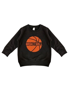 Толстовка с рисунком Basketball With Ball для малышей, черный The juniper shop