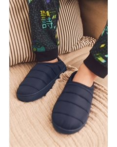 Стеганые шлепанцы с подкладкой из тинсулейта и жесткой подошвой, синий Next