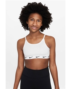 Спортивный бюстгальтер Dri-FIT One с логотипом, белый Nike