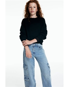 Широкие джинсы карго свободного кроя, синий H&m