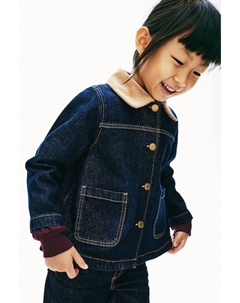 Джинсовая куртка с вельветовым воротником, синий H&m