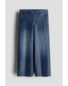 Широкие брюки в джинсовом стиле, синий H&m