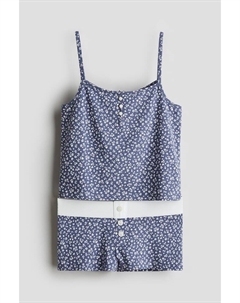 Пижама из хлопкового трикотажа, синий H&m