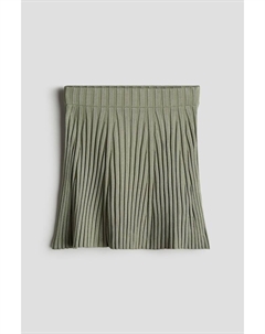 Юбка А-силуэта в рубчик, зеленый H&m