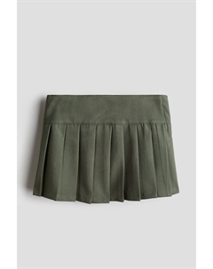 Плиссированная юбка из твила, зеленый H&m