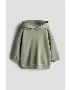 Худи с потертым эффектом, зеленый H&m