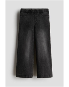 Широкие брюки в джинсовом стиле, черный H&m