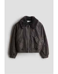 Пилотная куртка с воротником, серый H&m