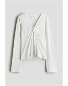 Кардиган с завязками, белый H&m